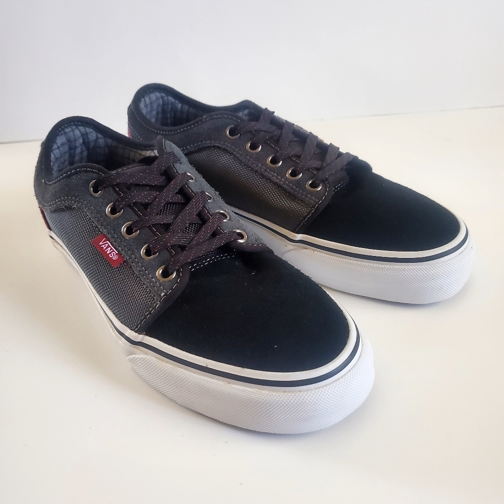 Vans Men'spro Skate Chukka Low Shoes, Black/Dark Grey/Burgundy Size 7
